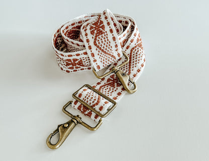 MARRÓN Y BLANCO - Purse Strap